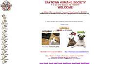 Desktop Screenshot of baytownhumanesociety.org